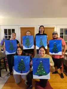 Christmas virtual paint party